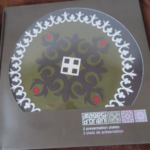 eusamex Images d'Orient Presentation Plate Sejjadeh Zen White – 2 Pcs